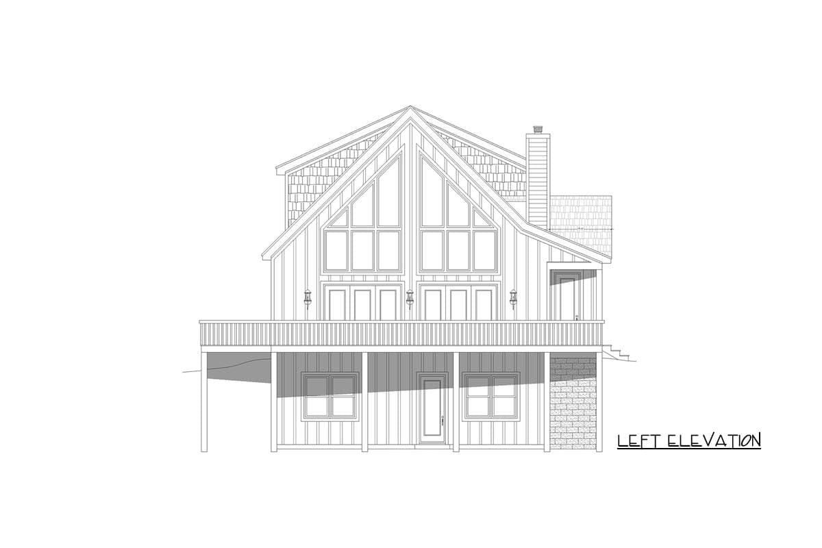 Plan 68901VR: 2-story Mountain House Plan with Two Master Suites and a Wraparound Deck - Image #4 - Country, Mountain, Rustic, Traditional, Vacation