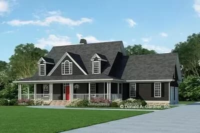 Classic 2-story Farmhouse with Balcony Overlook