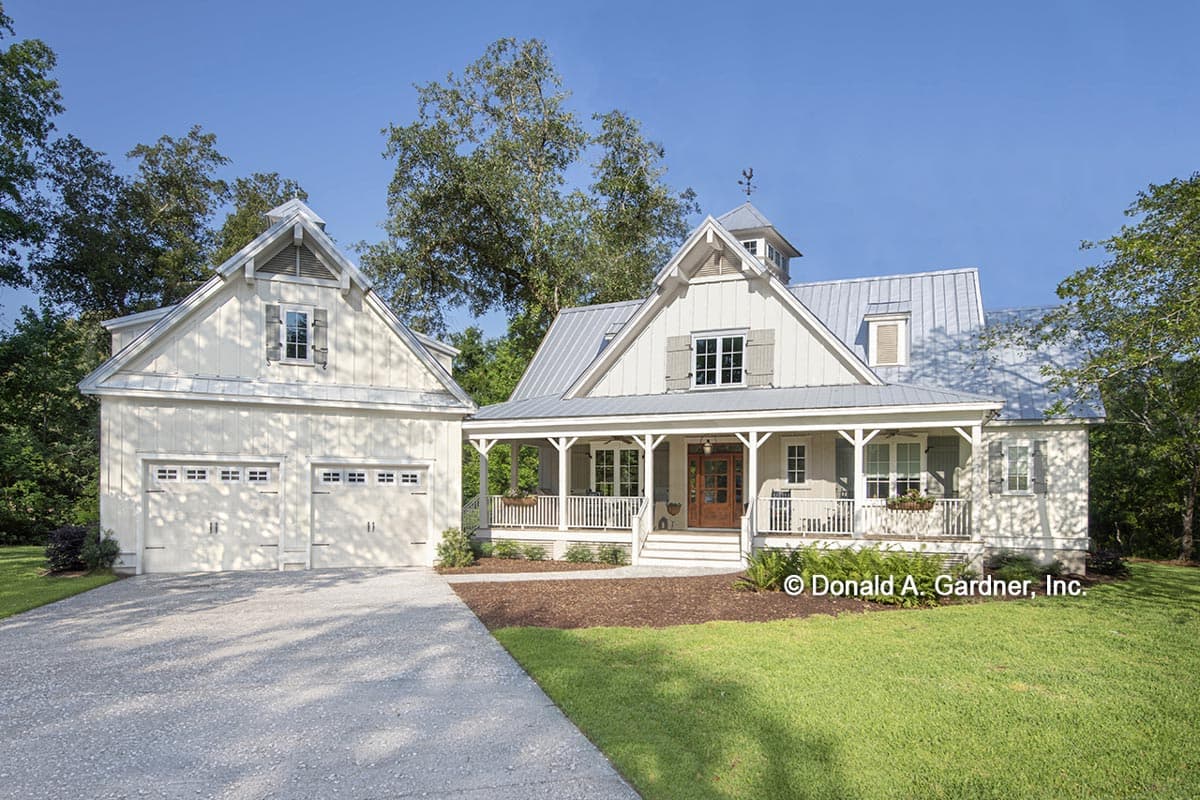 Plan 444181GDN: Modern Farmhouse with Cupola-lit Upstairs Loft and an Angled 2-Car Garage - 2018 Sq Ft - Image #6 - Country, Farmhouse, Modern Farmhouse, Southern, Traditional