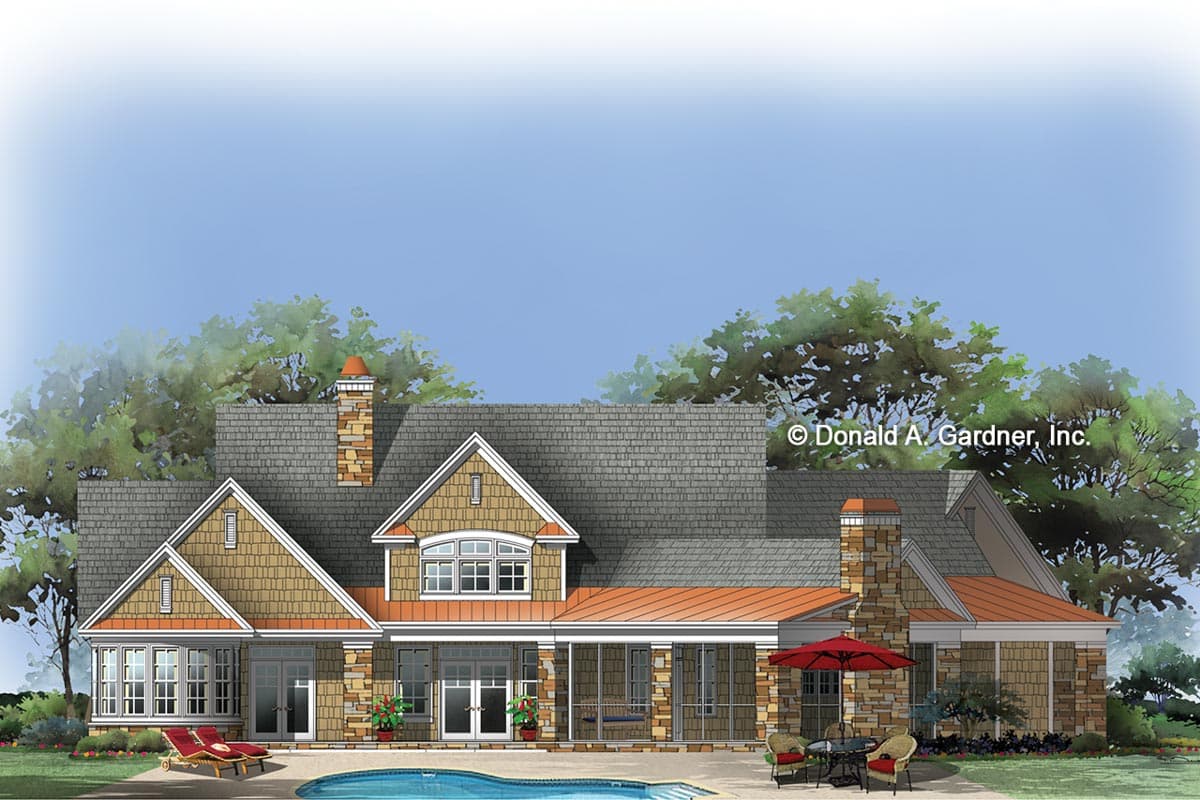 Plan 444182GDN: Angled Ranch House Plan with Stone and Siding Exterior - Image #15 - Country, Ranch, Southern