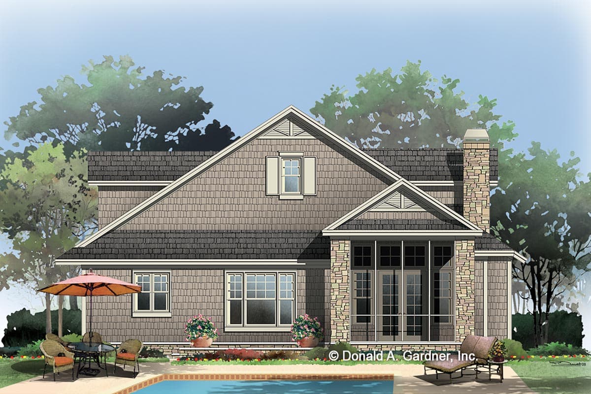 Plan 444183GDN: Authentic Bungalow with 18' Vaulted Ceiling in the Great Room and Bonus Upstairs Expansion - Image #10 - Bungalow, Coastal, Cottage, Craftsman, Mid Century Modern