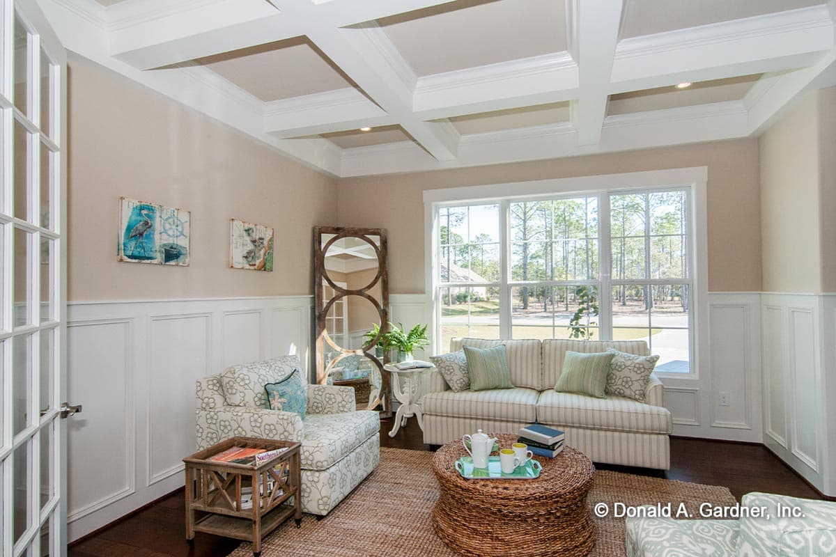 Plan 444186GDN: Craftsman Home Plan with Angled Garage, a Study and a Bonus Room - Image #9 - Craftsman, Traditional