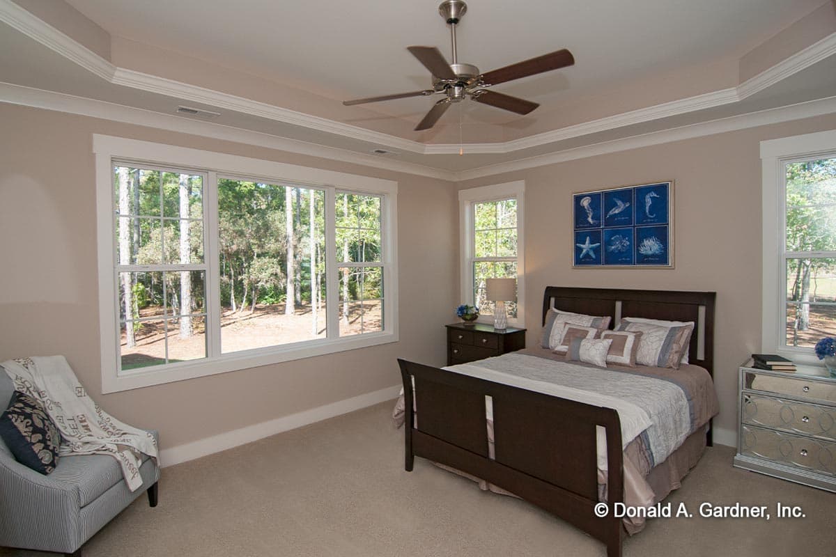 Plan 444186GDN: Craftsman Home Plan with Angled Garage, a Study and a Bonus Room - Image #10 - Craftsman, Traditional