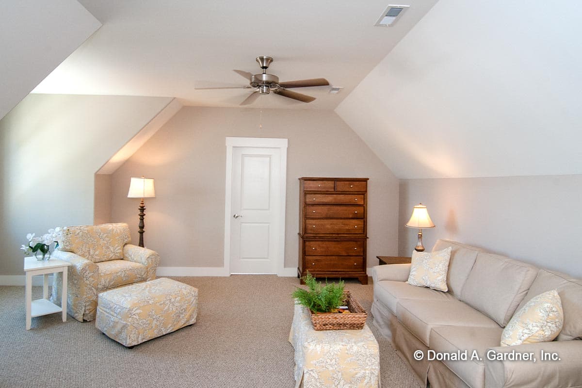 Plan 444186GDN: Craftsman Home Plan with Angled Garage, a Study and a Bonus Room - Image #11 - Craftsman, Traditional