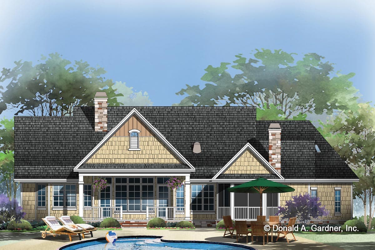 Plan 444186GDN: Craftsman Home Plan with Angled Garage, a Study and a Bonus Room - Image #15 - Craftsman, Traditional