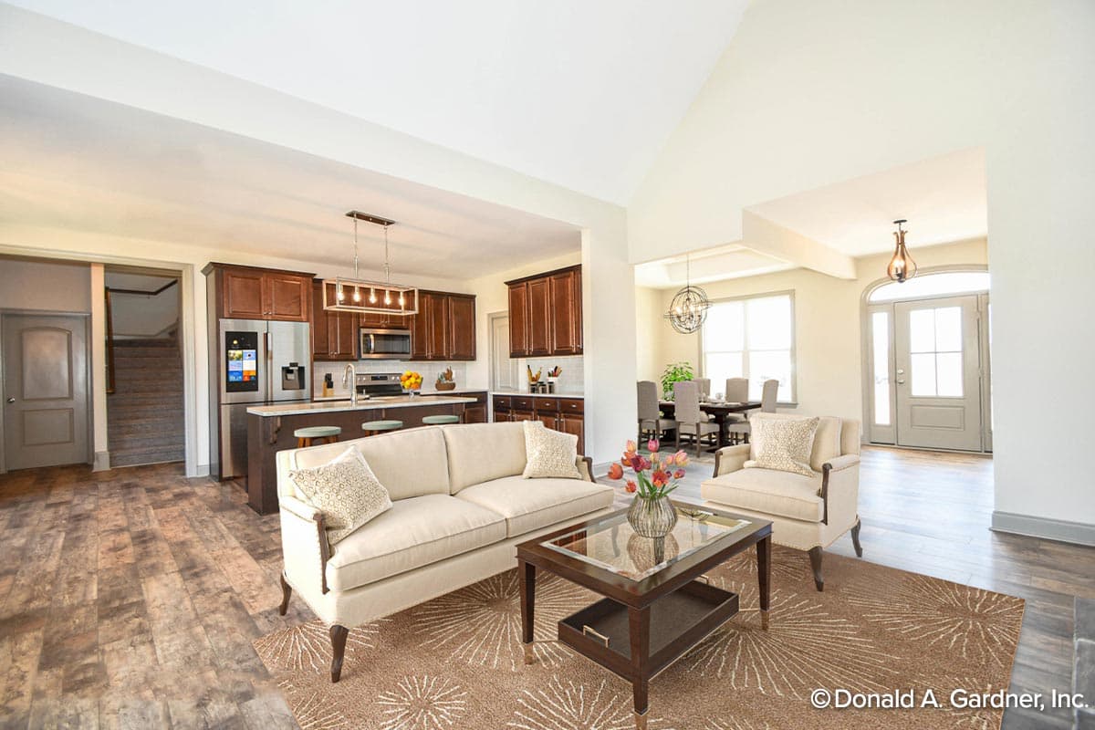 Plan 444204GDN: Traditional 3-Bed Ranch with Bonus Room - 1724 Sq Ft - Image #4 - Ranch, Traditional
