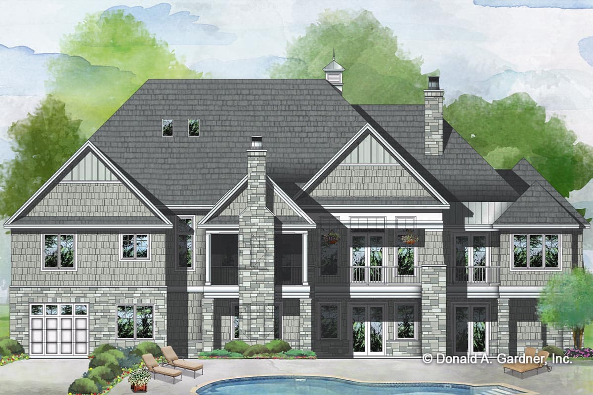 Plan 444220GDN: Hillside-Walkout Craftsman Home Plan with Sunroom Off Master Suite - Image #24 - Country, Craftsman, Mountain, New American