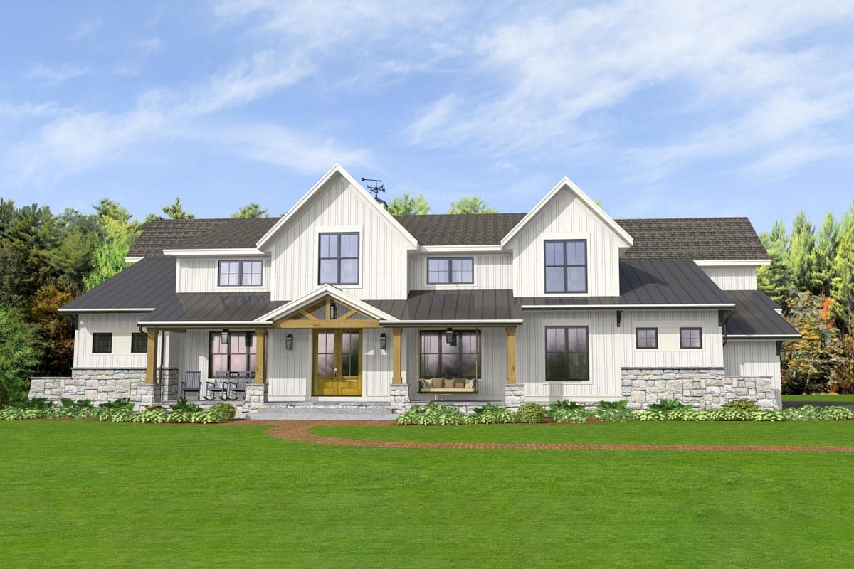 Plan 654014KNA: Option-filled New Traditional House Plan with Massive Space Open to Above - 2984 Sq Ft - Image #17 - Country, Craftsman, Farmhouse, Modern Farmhouse, New American