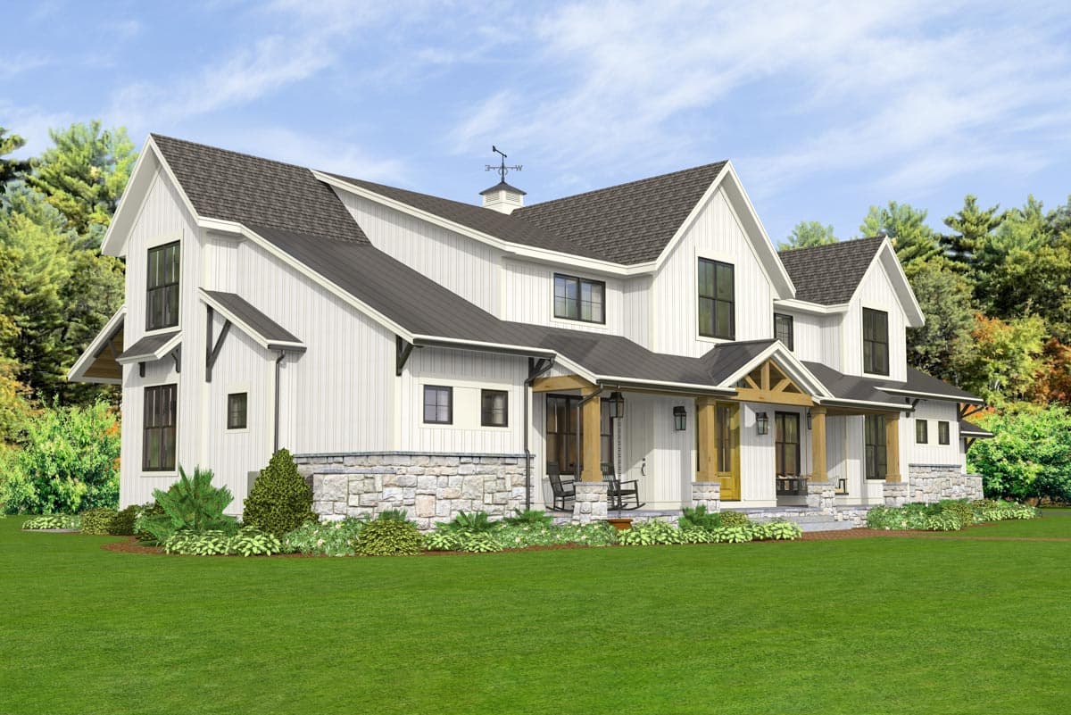 Plan 654014KNA: Option-filled New Traditional House Plan with Massive Space Open to Above - 2984 Sq Ft - Image #18 - Country, Craftsman, Farmhouse, Modern Farmhouse, New American