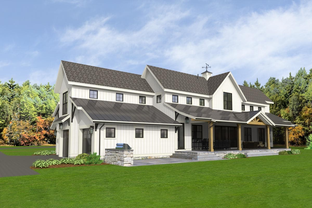 Plan 654014KNA: Option-filled New Traditional House Plan with Massive Space Open to Above - 2984 Sq Ft - Image #22 - Country, Craftsman, Farmhouse, Modern Farmhouse, New American