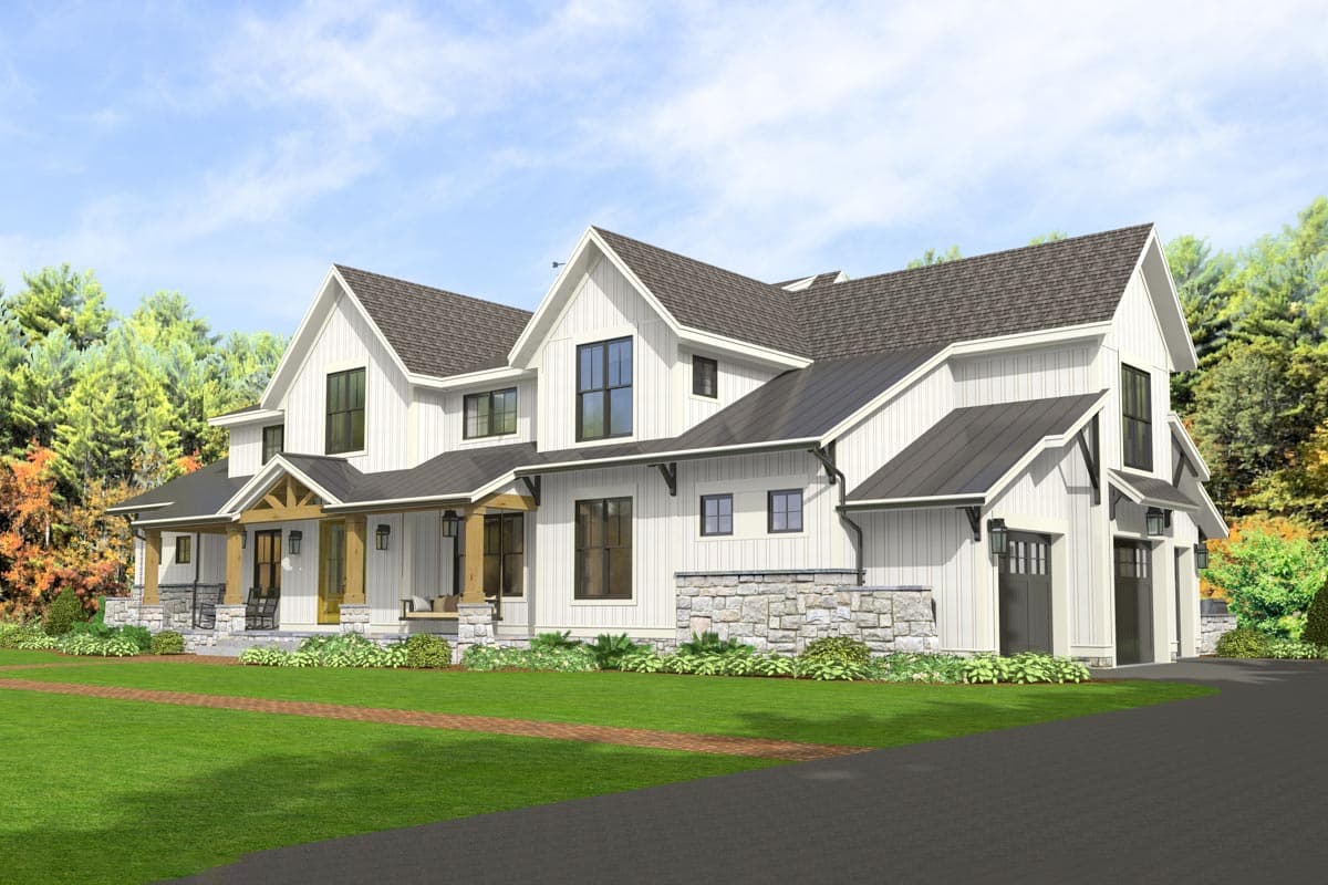 Plan 654014KNA: Option-filled New Traditional House Plan with Massive Space Open to Above - 2984 Sq Ft - Image #30 - Country, Craftsman, Farmhouse, Modern Farmhouse, New American