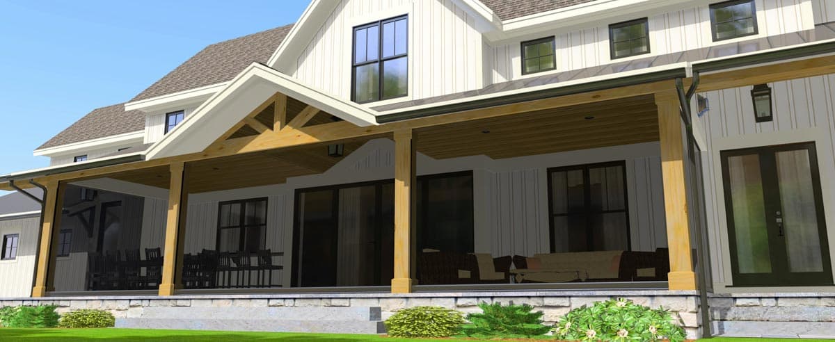 Plan 654014KNA: Option-filled New Traditional House Plan with Massive Space Open to Above - 2984 Sq Ft - Image #27 - Country, Craftsman, Farmhouse, Modern Farmhouse, New American