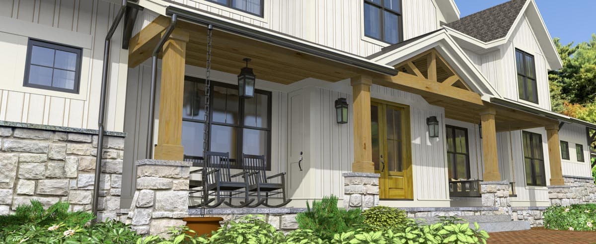 Plan 654014KNA: Option-filled New Traditional House Plan with Massive Space Open to Above - 2984 Sq Ft - Image #31 - Country, Craftsman, Farmhouse, Modern Farmhouse, New American