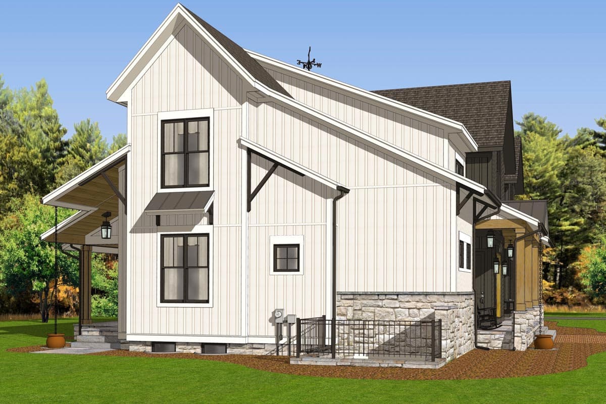 Plan 654014KNA: Option-filled New Traditional House Plan with Massive Space Open to Above - 2984 Sq Ft - Image #6 - Country, Craftsman, Farmhouse, Modern Farmhouse, New American