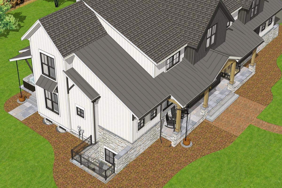 Plan 654014KNA: Option-filled New Traditional House Plan with Massive Space Open to Above - 2984 Sq Ft - Image #8 - Country, Craftsman, Farmhouse, Modern Farmhouse, New American