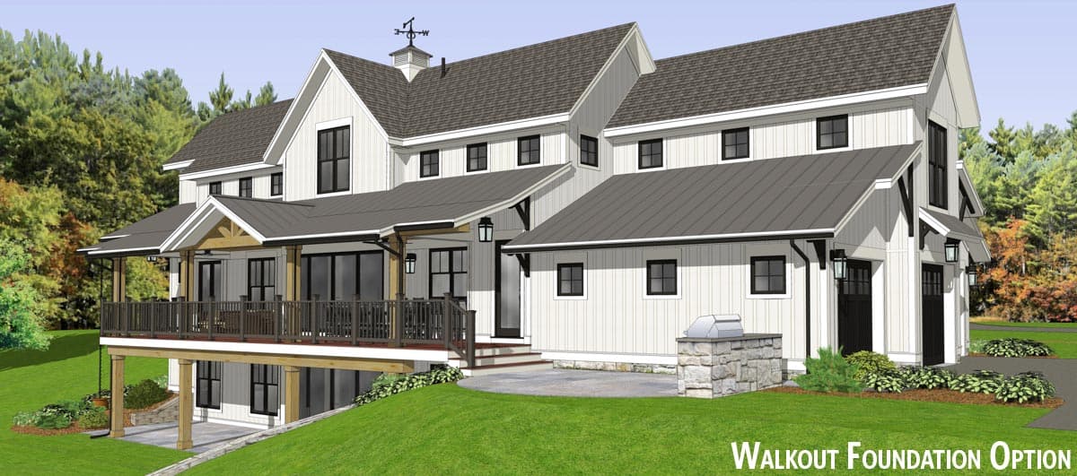 Plan 654014KNA: Option-filled New Traditional House Plan with Massive Space Open to Above - 2984 Sq Ft - Image #32 - Country, Craftsman, Farmhouse, Modern Farmhouse, New American