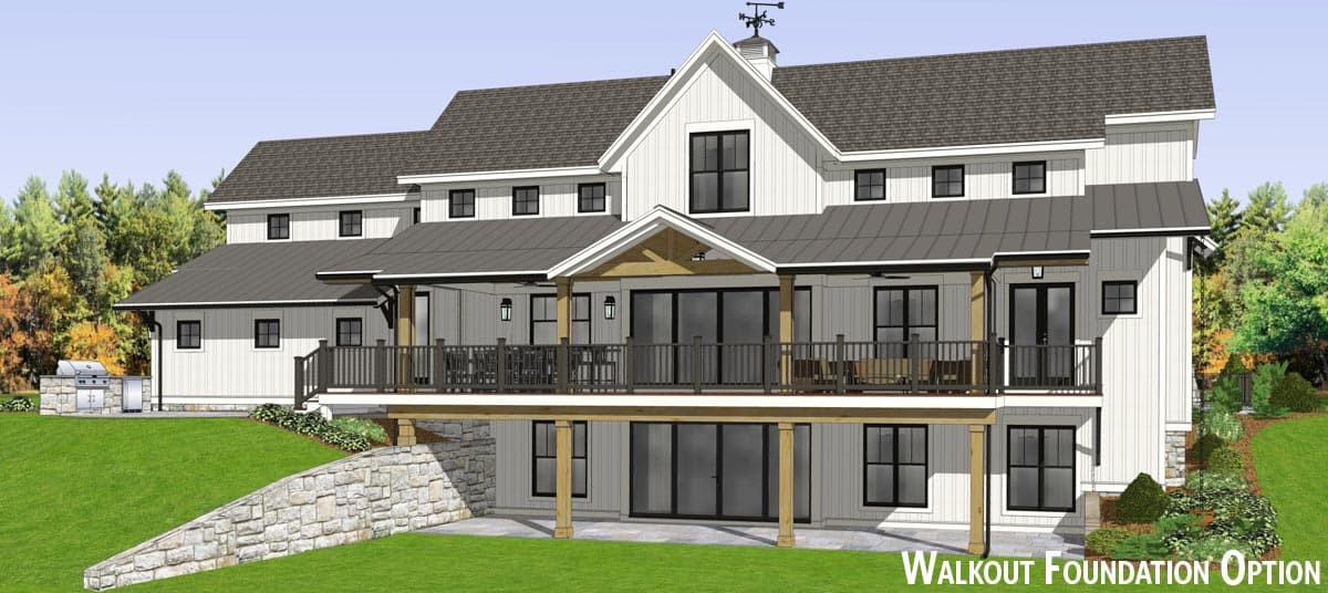 Plan 654014KNA: Option-filled New Traditional House Plan with Massive Space Open to Above - 2984 Sq Ft - Image #35 - Country, Craftsman, Farmhouse, Modern Farmhouse, New American