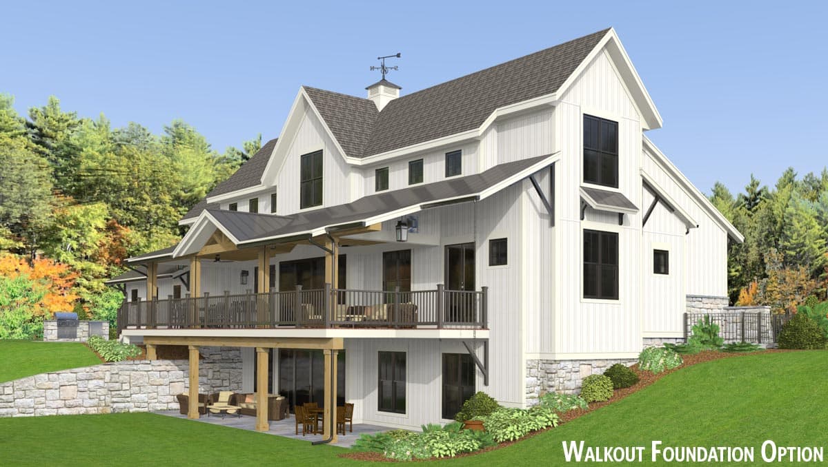 Plan 654014KNA: Option-filled New Traditional House Plan with Massive Space Open to Above - 2984 Sq Ft - Image #36 - Country, Craftsman, Farmhouse, Modern Farmhouse, New American