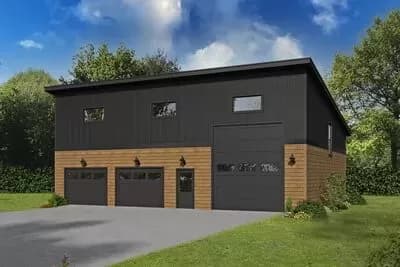 Detached Garage with an RV Bay and an Open Loft Above