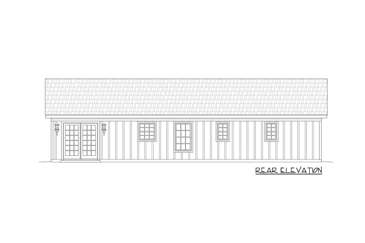 Plan 68904VR: Country Ranch Home Plan with Vaulted Living Space - 1200 Sq Ft - Image #4 - Cottage, Country, Ranch, Traditional