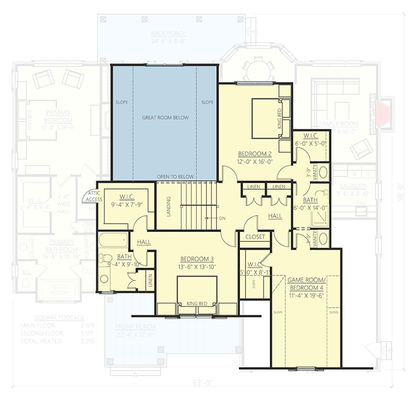 Plan 865006SHW: New American Craftsman Home Plan with Main-floor Primary Bedroom - Floor Plan - 2nd Floor - Craftsman, New American