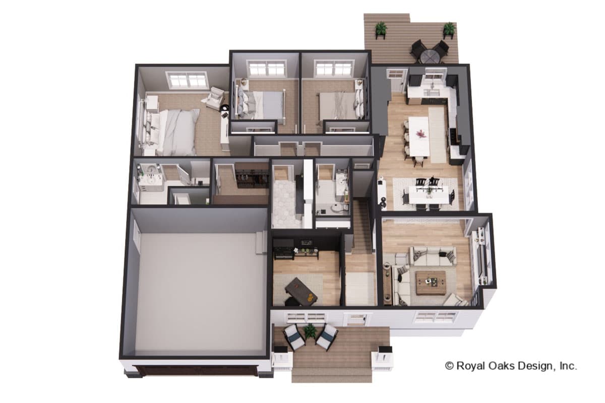 Plan 14704RK: 3 Bed New American Farmhouse with Home Office - Image #19 - Modern Farmhouse, New American, Ranch