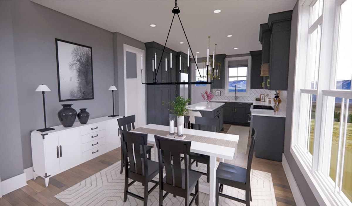 Plan 14704RK: 3 Bed New American Farmhouse with Home Office - Image #11 - Modern Farmhouse, New American, Ranch