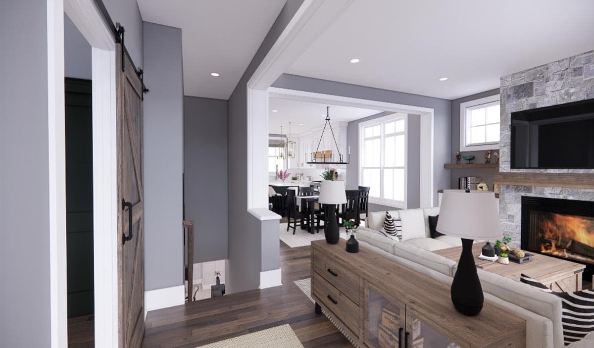 Plan 14705RK: One-Story House Plan with 3 Clustered Bedrooms and a Work From Home Office - Image #8 - Country, Craftsman, Traditional