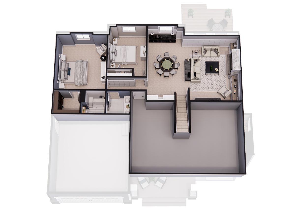 Plan 14705RK: One-Story House Plan with 3 Clustered Bedrooms and a Work From Home Office - Image #20 - Country, Craftsman, Traditional