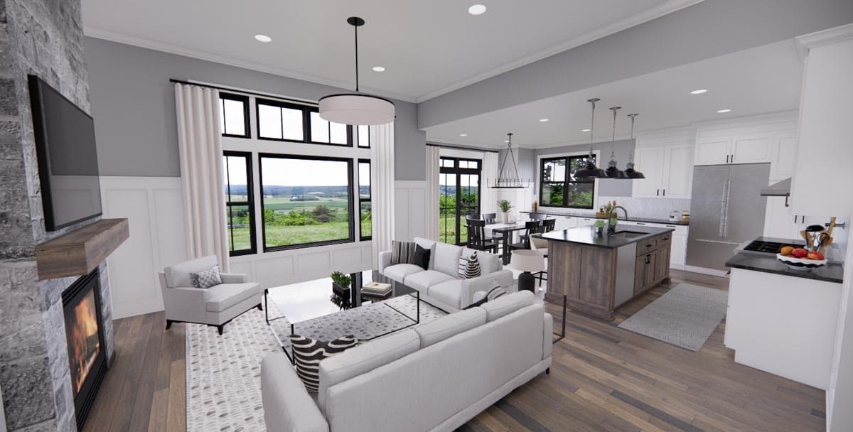 Plan 14707RK: Single Story Modern Farmhouse Plan with Home Office and 3 Bedrooms - 1762 Sq Ft - Image #21 - Country, Farmhouse, Modern Farmhouse, New American, Ranch