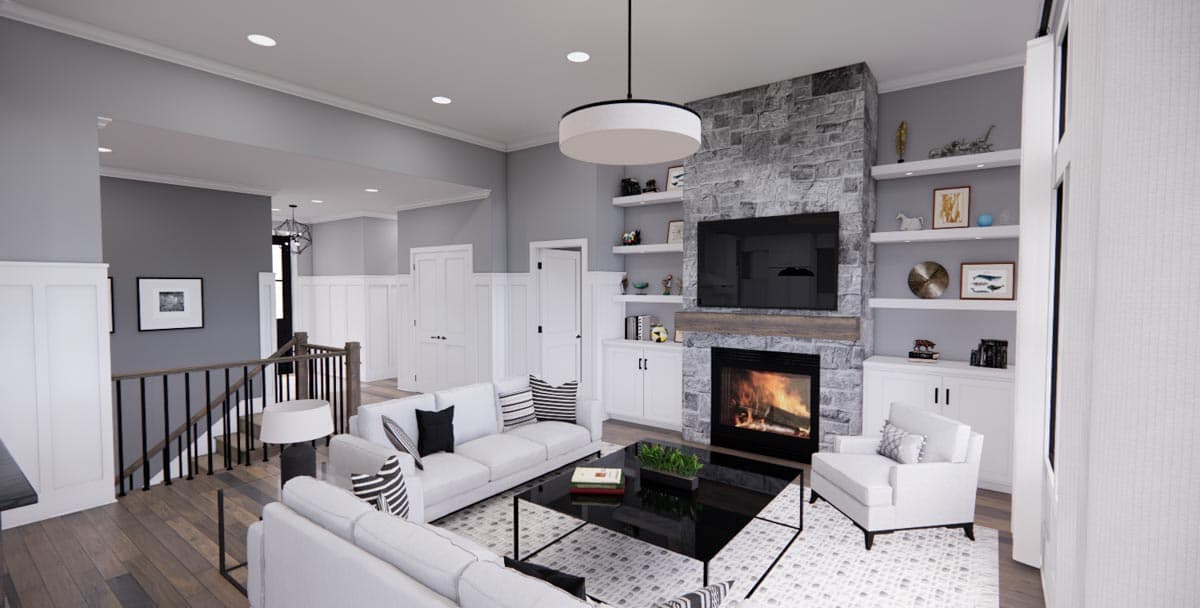 Plan 14707RK: Single Story Modern Farmhouse Plan with Home Office and 3 Bedrooms - 1762 Sq Ft - Image #23 - Country, Farmhouse, Modern Farmhouse, New American, Ranch