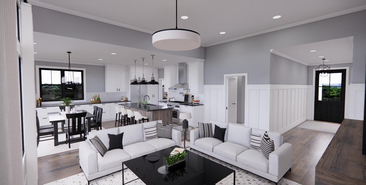 Plan 14707RK: Single Story Modern Farmhouse Plan with Home Office and 3 Bedrooms - 1762 Sq Ft - Image #26 - Country, Farmhouse, Modern Farmhouse, New American, Ranch