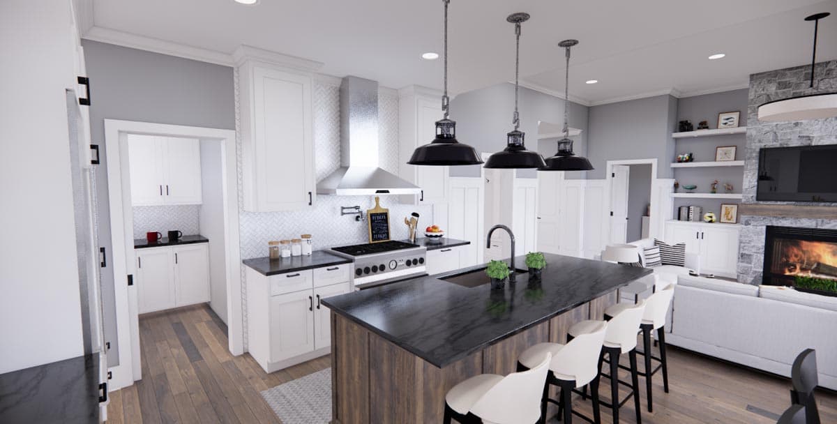 Plan 14707RK: Single Story Modern Farmhouse Plan with Home Office and 3 Bedrooms - 1762 Sq Ft - Image #32 - Country, Farmhouse, Modern Farmhouse, New American, Ranch