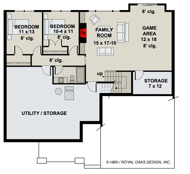 Plan 14707RK: Single Story Modern Farmhouse Plan with Home Office and 3 Bedrooms - 1762 Sq Ft - Floor Plan - Optional Finished Lower Level (+$400) - Country, Farmhouse, Modern Farmhouse, New American, Ranch