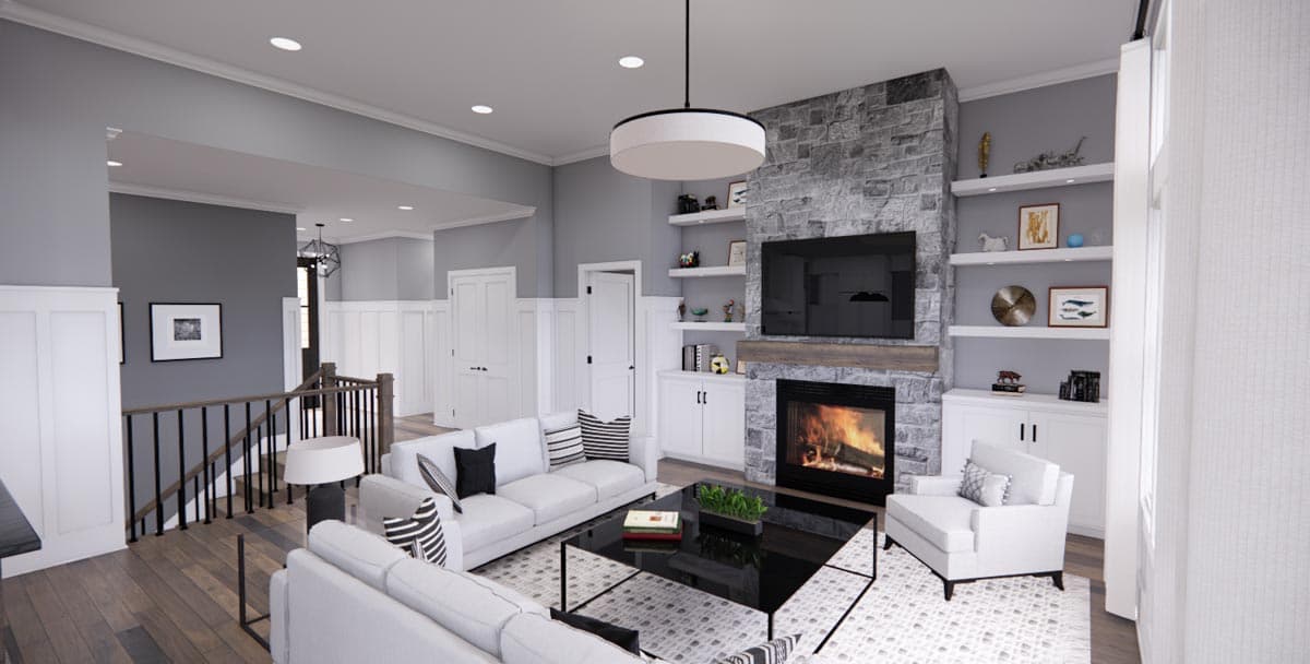 Plan 14708RK: Single Story Traditional Ranch Home Plan with Home Office and 3 Bedrooms - 1762 Sq Ft - Image #23 - Country, Ranch, Traditional