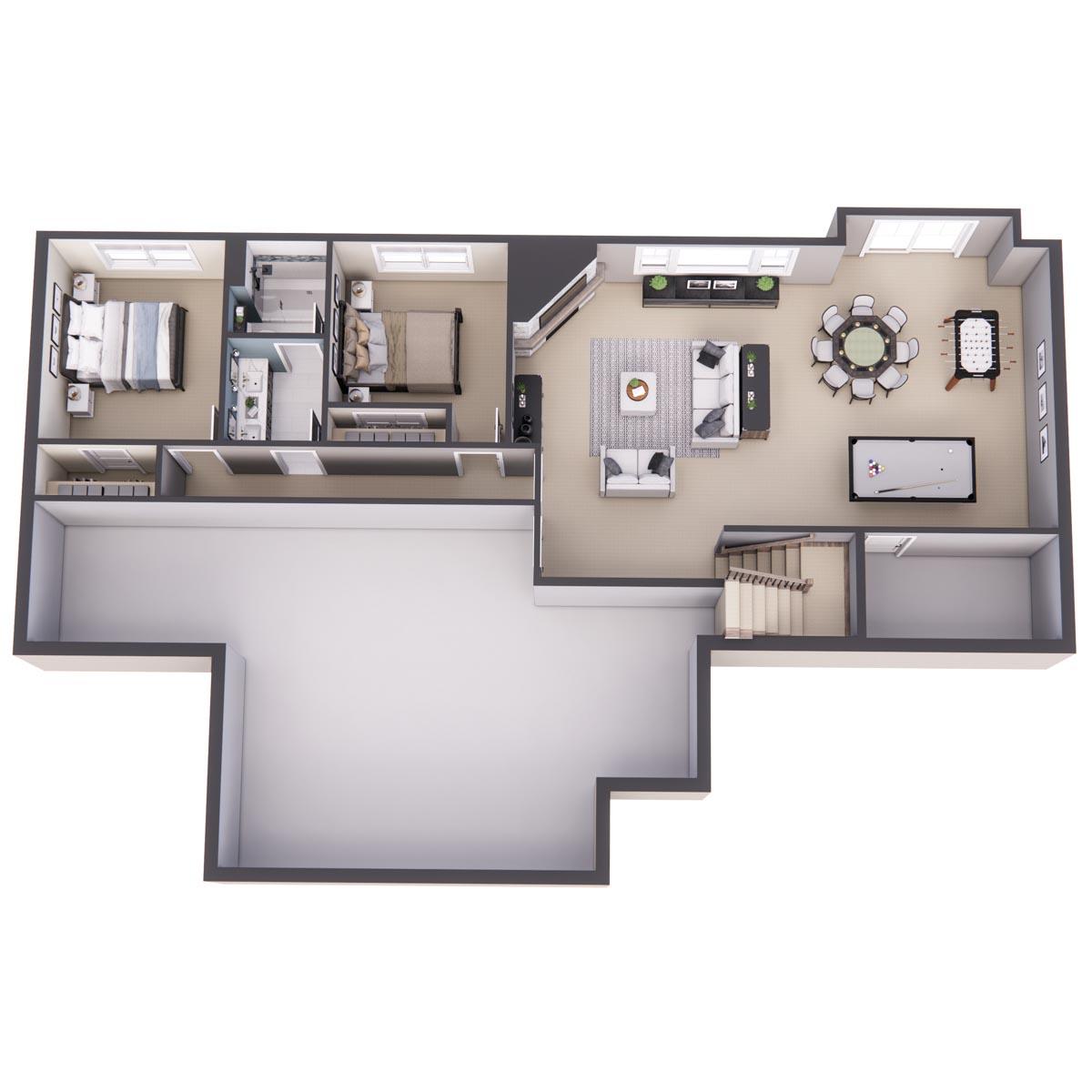 Plan 14709RK: 3 Bed Craftsman Home Plan Offering One Level Living and Lower Level Expansion - Image #41 - Bungalow, Craftsman, Northwest, Ranch