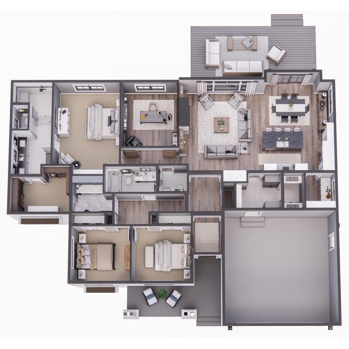 Plan 14711RK: One Story Modern Farmhouse Plan Offering with Lower Level Expansion - Image #41 - Country, Craftsman, Modern Farmhouse, New American, Ranch