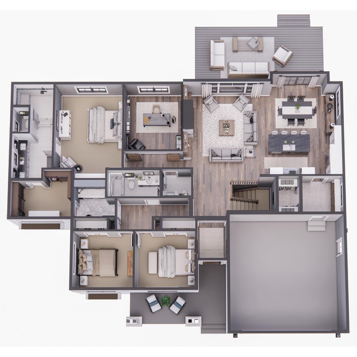 Plan 14711RK: One Story Modern Farmhouse Plan Offering with Lower Level Expansion - Image #42 - Country, Craftsman, Modern Farmhouse, New American, Ranch