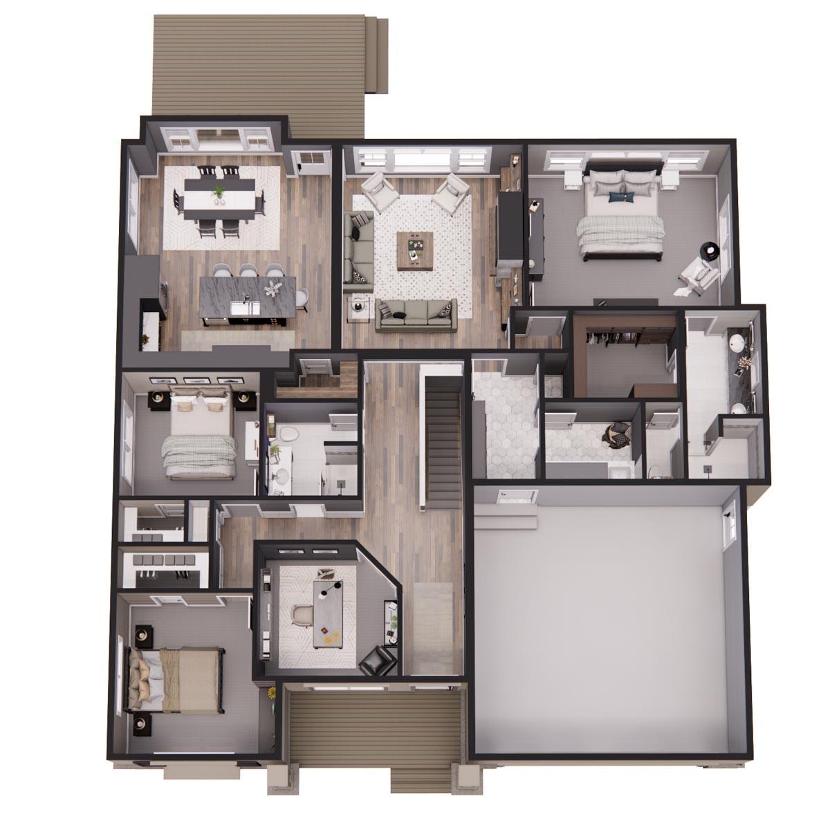 Plan 14714RK: Eye-Catching One-Story Traditional House Plan with Home Office and Three Bedrooms - Image #58 - Country, Southern, Traditional
