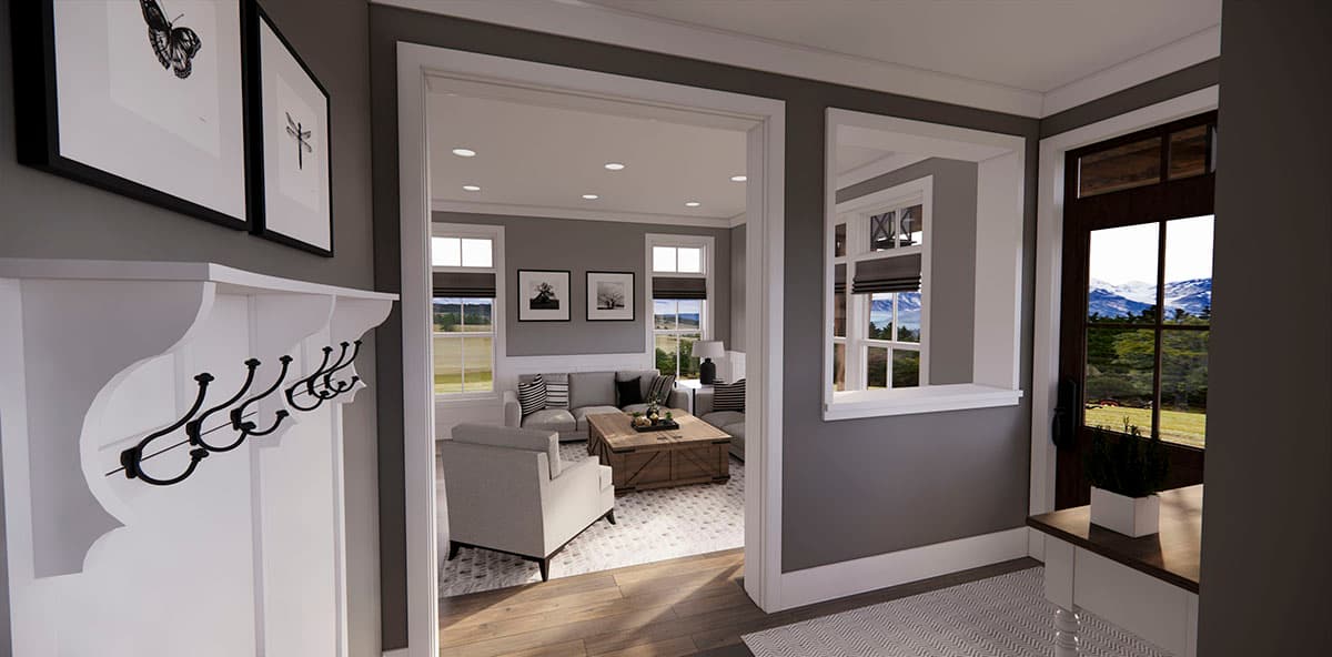 Plan 14716RK: Attractive 2-Story Modern Farmhouse Plan with Upstairs Laundry - 1776 Sq Ft - Image #9 - Country, Farmhouse