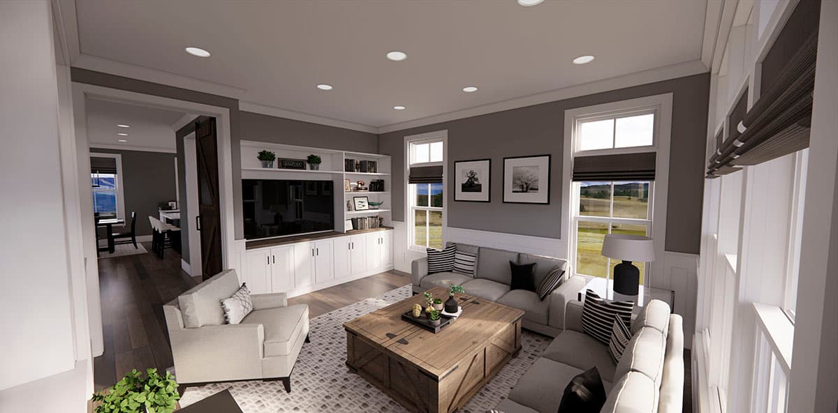 Plan 14716RK: Attractive 2-Story Modern Farmhouse Plan with Upstairs Laundry - 1776 Sq Ft - Image #10 - Country, Farmhouse