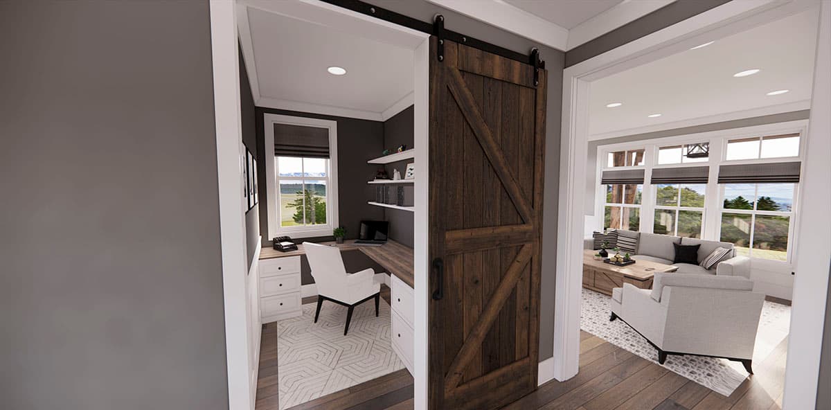 Plan 14716RK: Attractive 2-Story Modern Farmhouse Plan with Upstairs Laundry - 1776 Sq Ft - Image #12 - Country, Farmhouse