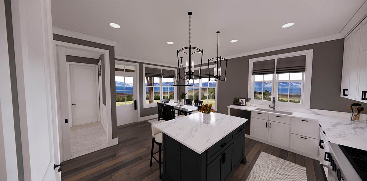 Plan 14716RK: Attractive 2-Story Modern Farmhouse Plan with Upstairs Laundry - 1776 Sq Ft - Image #14 - Country, Farmhouse