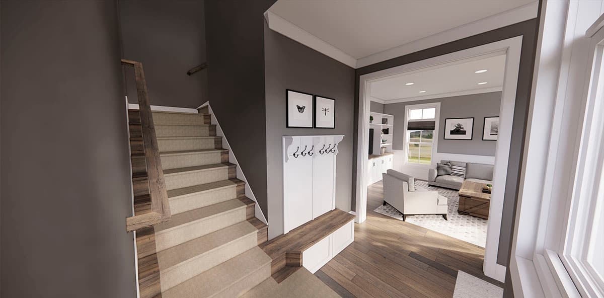 Plan 14716RK: Attractive 2-Story Modern Farmhouse Plan with Upstairs Laundry - 1776 Sq Ft - Image #16 - Country, Farmhouse