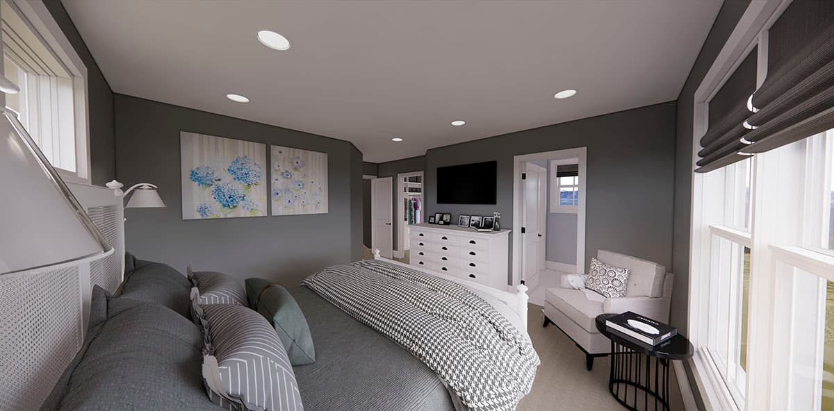 Plan 14716RK: Attractive 2-Story Modern Farmhouse Plan with Upstairs Laundry - 1776 Sq Ft - Image #17 - Country, Farmhouse