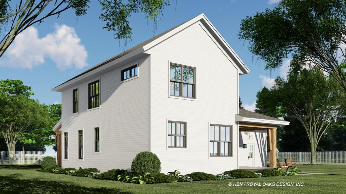 Plan 14716RK: Attractive 2-Story Modern Farmhouse Plan with Upstairs Laundry - 1776 Sq Ft - Image #7 - Country, Farmhouse