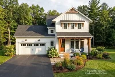Attractive 2-Story Modern Farmhouse Plan with Upstairs Laundry - 1776 Sq Ft