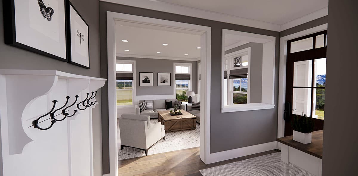 Plan 14717RK: Attractive 2-Story Traditional Home Plan with Upstairs Laundry and a Large Rear Porch - Image #10 - Country, Traditional