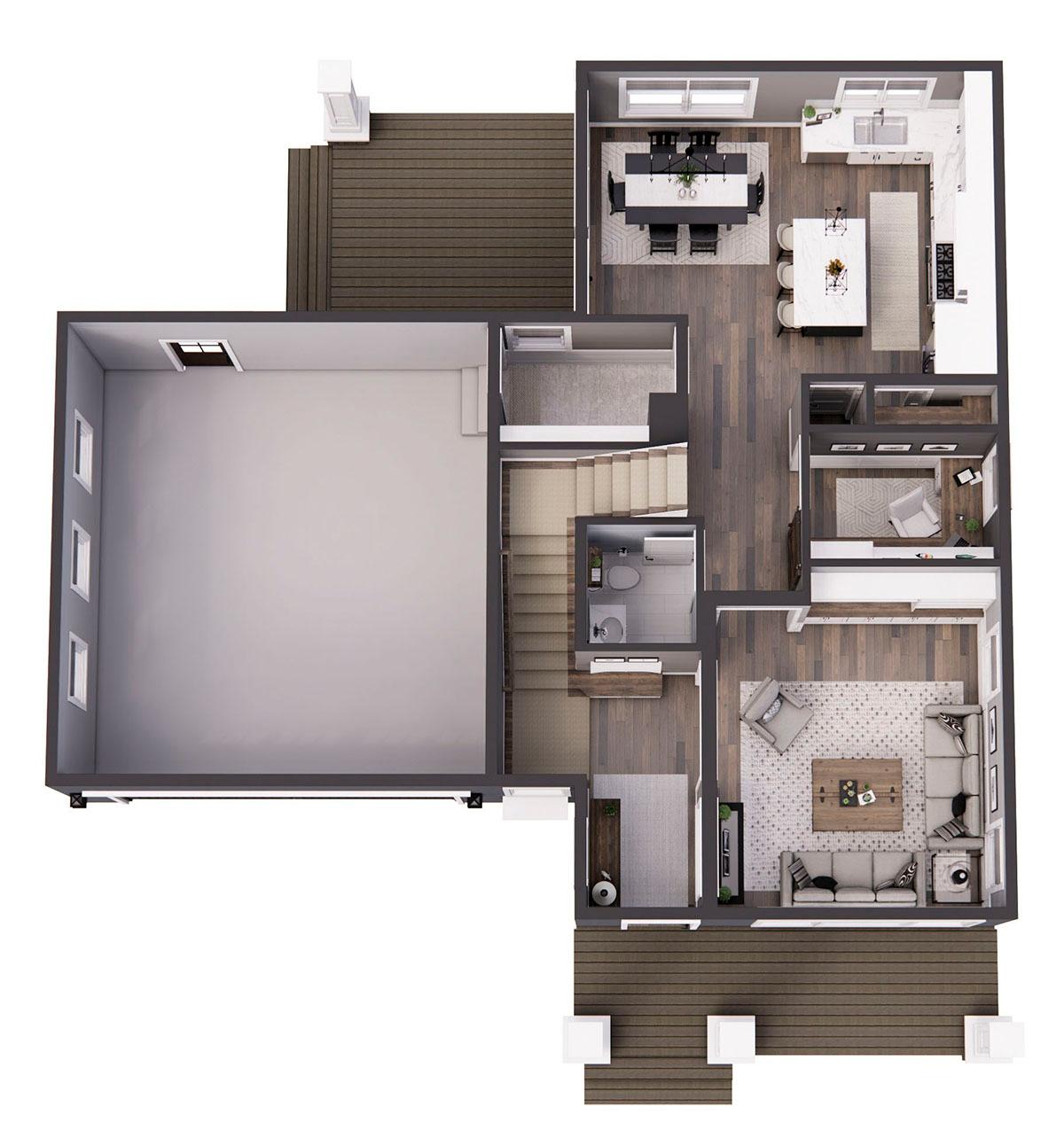 Plan 14717RK: Attractive 2-Story Traditional Home Plan with Upstairs Laundry and a Large Rear Porch - Image #26 - Country, Traditional