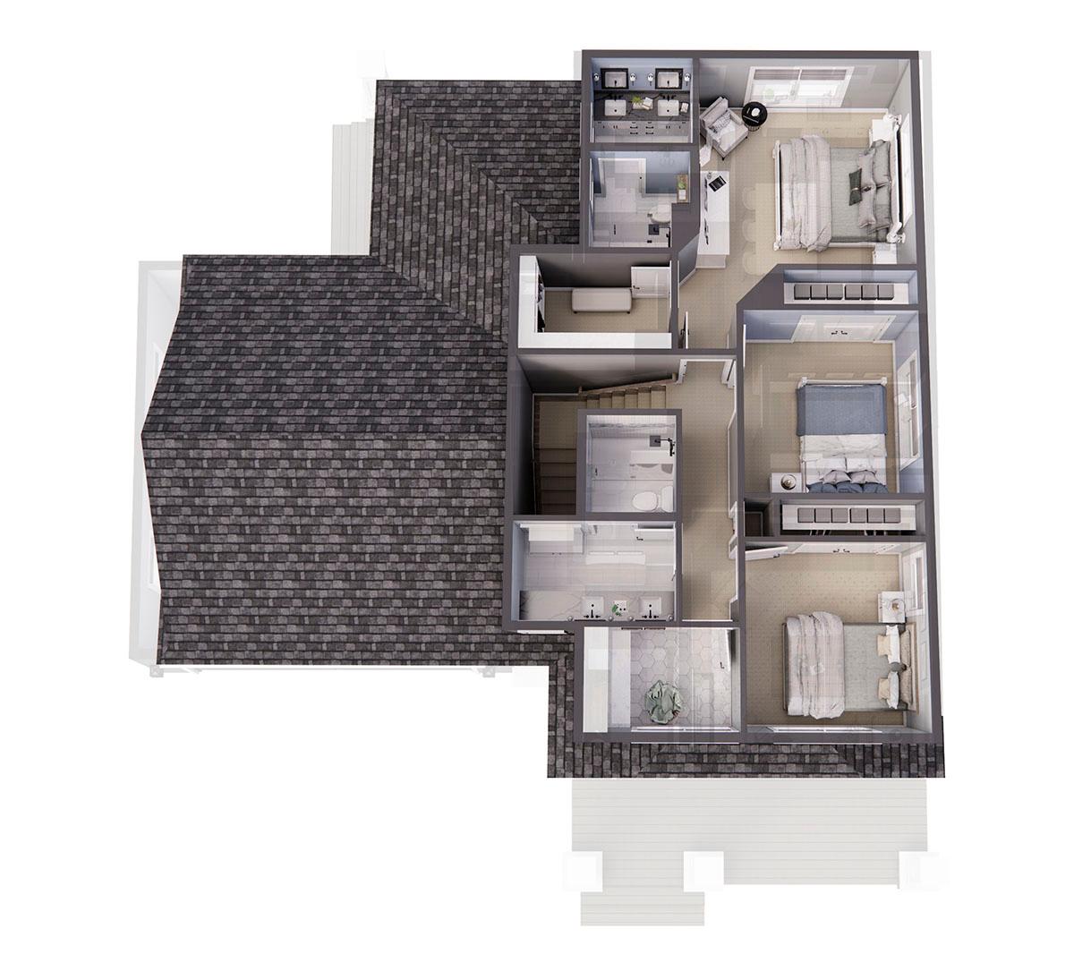 Plan 14717RK: Attractive 2-Story Traditional Home Plan with Upstairs Laundry and a Large Rear Porch - Image #27 - Country, Traditional